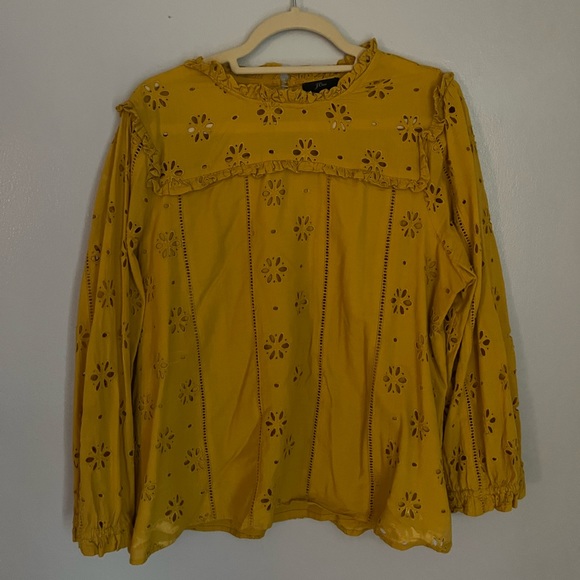 J. Crew Eyelet Ruffle Blouse - Picture 2 of 6
